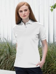 Henbury Womens/Ladies Classic Polo Shirt (White)