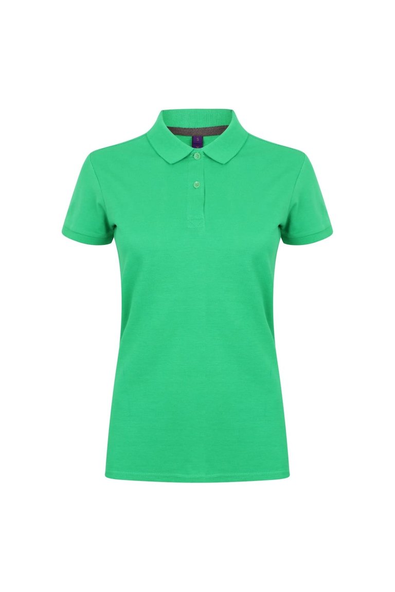 Henbury Womens/Ladies Micro-Fine Short Sleeve Polo Shirt (Kelly) - Kelly