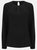 Henbury Womens/Ladies Pleat Front Long Sleeve Blouse (Black) - Black