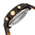 Benedict Leather-Band Watch With Day/Date - Black/Dark Brown