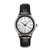 Bradford Leather-Band Watch With Date - Silver & Black