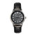 Bradford Leather-Band Watch With Date - Gray & Black