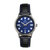Bradford Leather-Band Watch With Date - Blue & Black