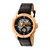 Conrad Skeleton Leather-Band Watch - Rose Gold/Black - Rose Gold/Black