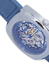 Gatling Skeletonized Leather-Band Watch