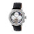 Heritor Automatic Aura Men's Semi-Skeleton Leather-Band Watch - Silver/White