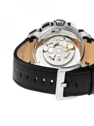 Heritor Automatic Conrad Skeleton Leather-Band Watch