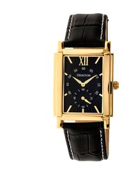 Heritor Automatic Frederick Leather-Band Watch - Gold/Black