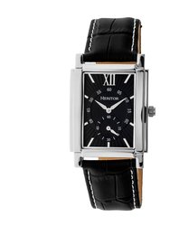 Heritor Automatic Frederick Leather-Band Watch - Silver/Black