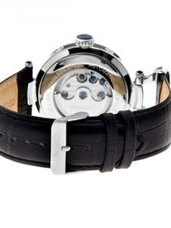 Heritor Automatic Ganzi Semi-Skeleton Leather-Band Watch