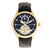 Heritor Automatic Gregory Semi-Skeleton Leather-Band Watch - Gold/Black