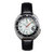 Heritor Automatic Pierce Leather-Band Watch w/Date - White/Black