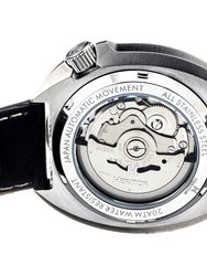 Heritor Automatic Pierce Leather-Band Watch w/Date