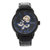 Heritor Automatic Sanford Semi-Skeleton Leather-Band Watch - Black