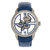 Heritor Automatic Sanford Semi-Skeleton Leather-Band Watch