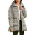 Women's Gray Warm Quilted Down Puffer Coat Jacket - Gray