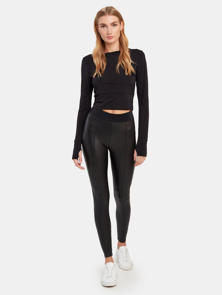 Performance Vegan Leather Leggings