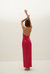 Aubrey Satin Halter Maxi Dress - Fuchsia Pink