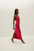 Aubrey Satin Halter Maxi Dress - Fuchsia Pink