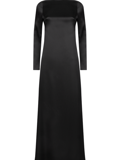 HERVANR Dahlia Backless Satin Maxi Dress - Black product