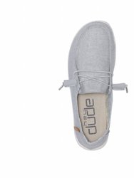 Womens Wendy Chambray Casual Shoe - Medium Width In Light Grey