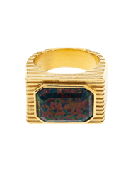 Cleo Black Ring - Gold