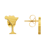 Cocktail Stud - Gold