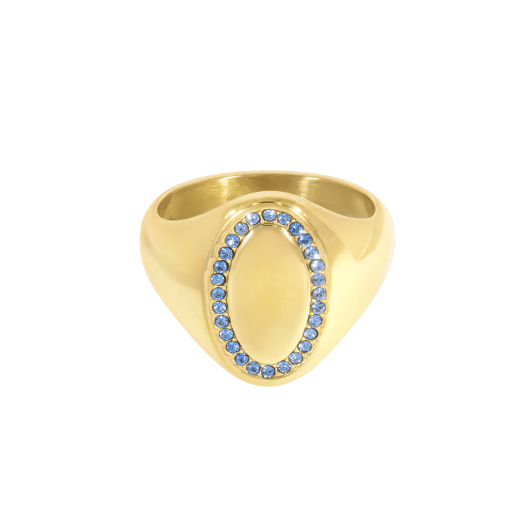 Jolene Blue Ring - Gold