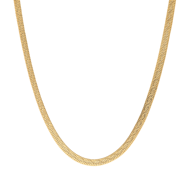 Laced Chunky Nassau Necklace - Gold