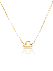 Libra Zodiac Necklace - Gold