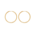 Thin Ruby Earrings - Gold