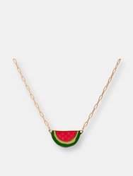 Watermelon Necklace - Watermelon/Gold