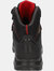 Mens Clamber Suede Walking Boots - Charcoal/Red