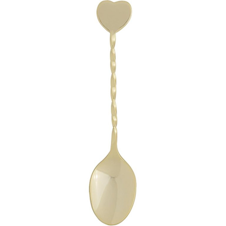 Harold Import GDH-12 Demi Heart Spoon Gold Plate - 12 Piece