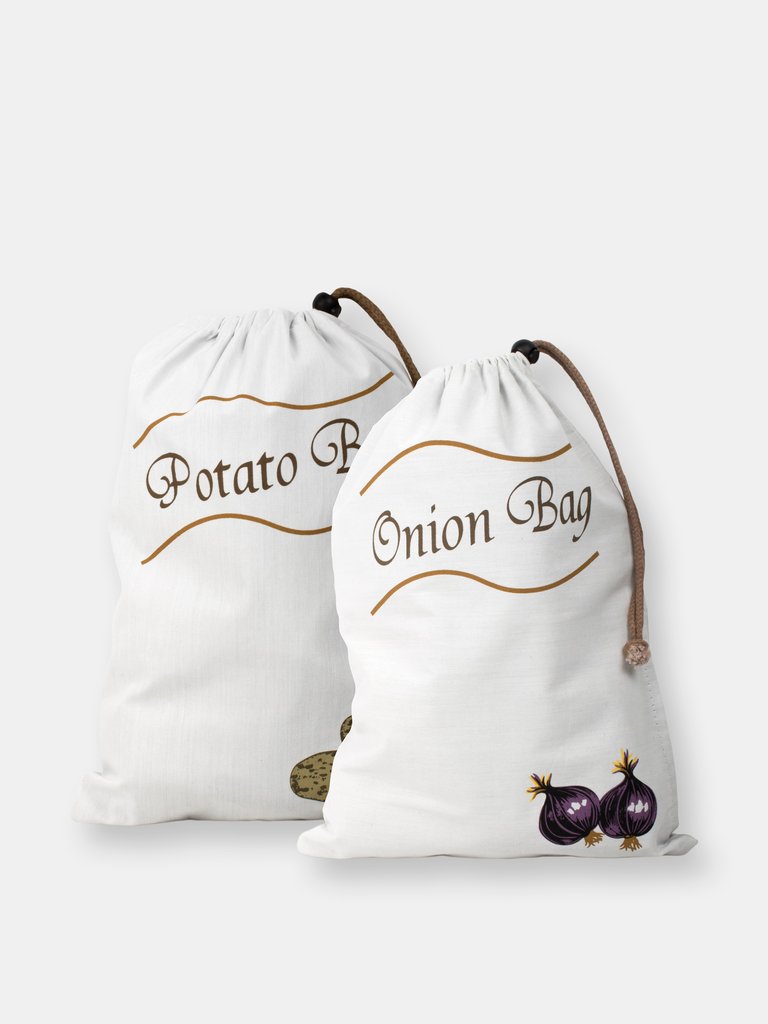 Potato & Onion Saver Bag Set - White