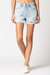 Distressed High Rise Shorts - Light Wash