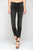 Frayed Hem Mid Rise Skinny Jean - Vintage Black