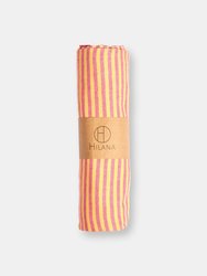 Fethiye Striped Towel - Pink