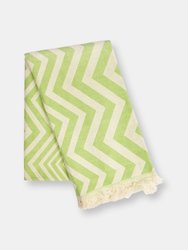 Mersin Chevron Towel / Blanket - Green - Green