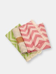 Mersin Chevron Towel / Blanket - Green