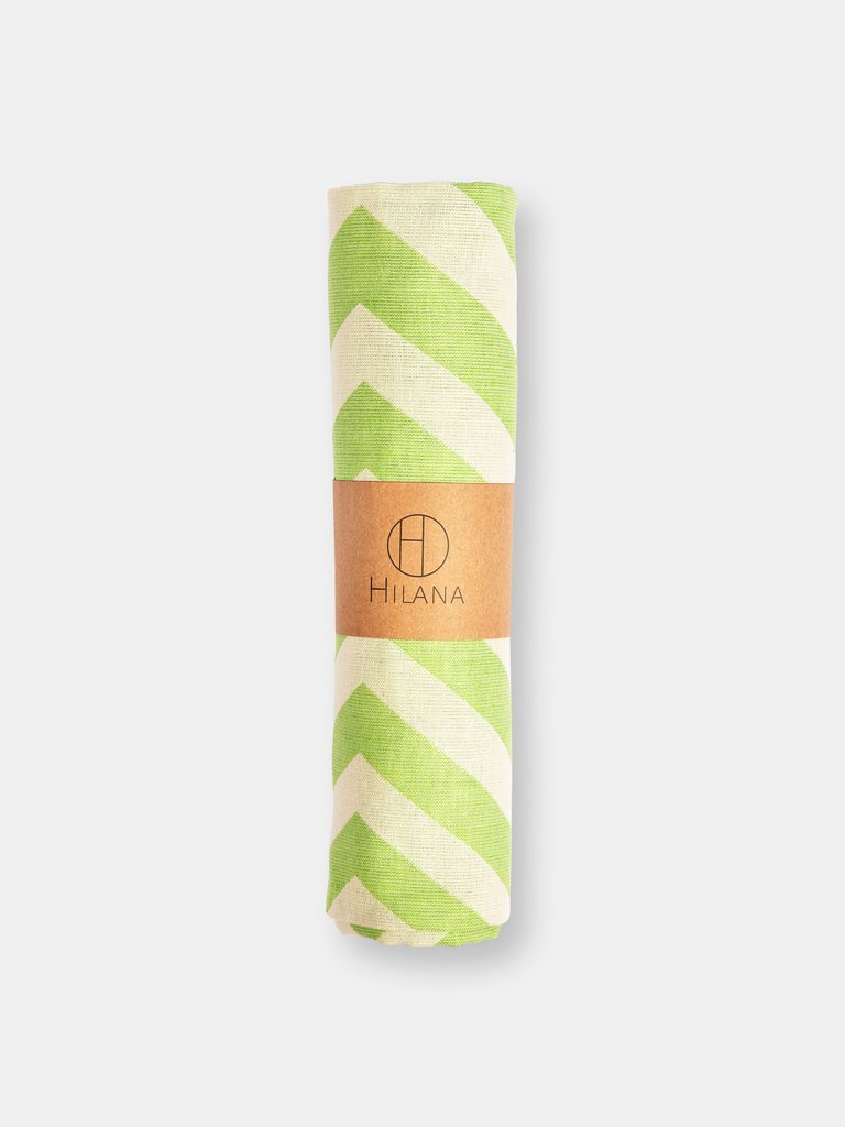 Mersin Chevron Towel / Blanket - Green