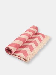 Mersin Chevron Towel / Blanket Pink