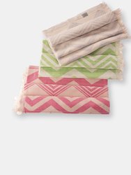 Mersin Chevron Towel / Blanket Pink