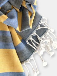 Samara Blue & Yellow Turkish Towel