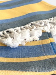 Samara Blue & Yellow Turkish Towel