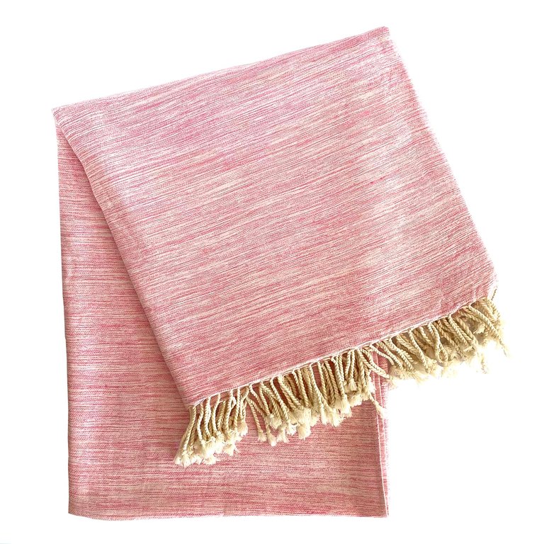 Yalova Ultra Soft Marbled Blanket Throw - Pink - Pink