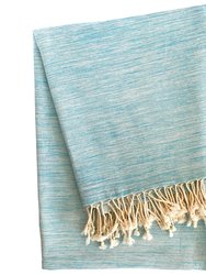 Yalova Ultra Soft Marbled Blanket Throw - Turquoise - Turquoise