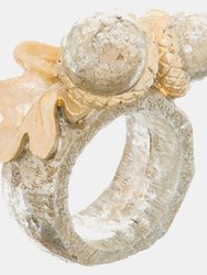 Acorn Napkin Rings - Gold