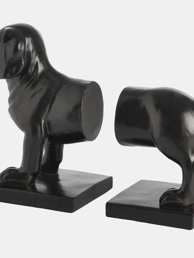 Hill Interiors Black Dachshund Dog Book Ends - Black - One Size product
