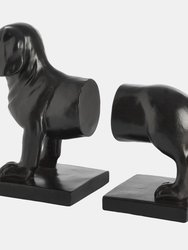 Black Dachshund Dog Book Ends - Black - One Size - Black